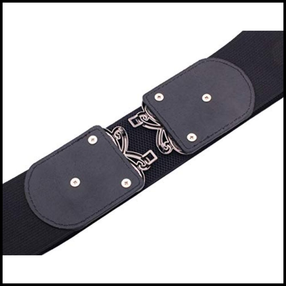 Vintage Wide Elastic Stretch Waist Belt Retro Cinch Belt Y2K Chic - Picture 7 of 7